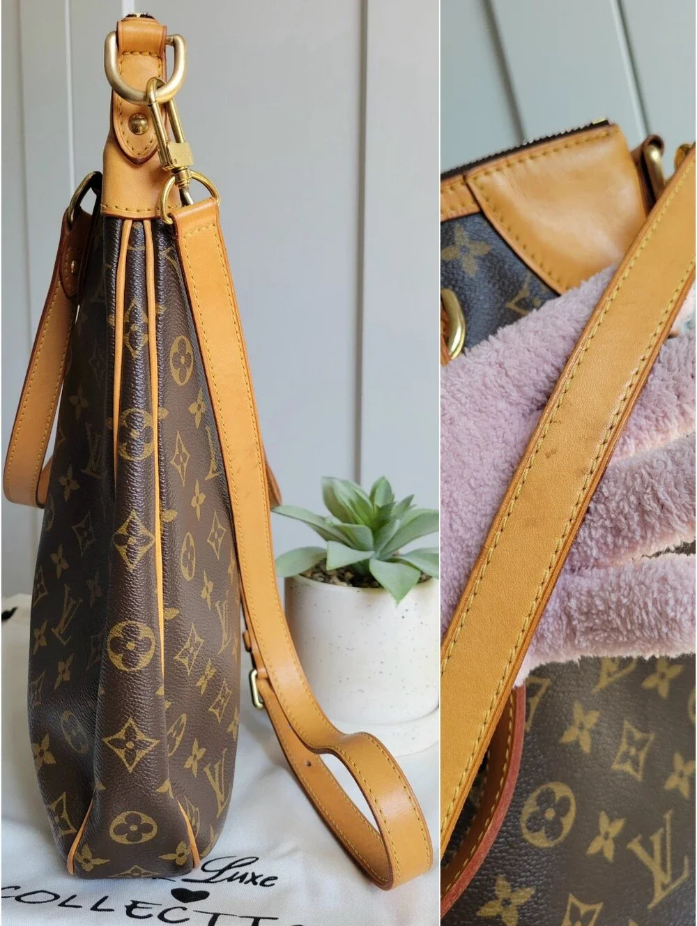 💕 Louis Vuitton ODEON Gm Brown Monogram Canvas Satchel Shoulder Bag